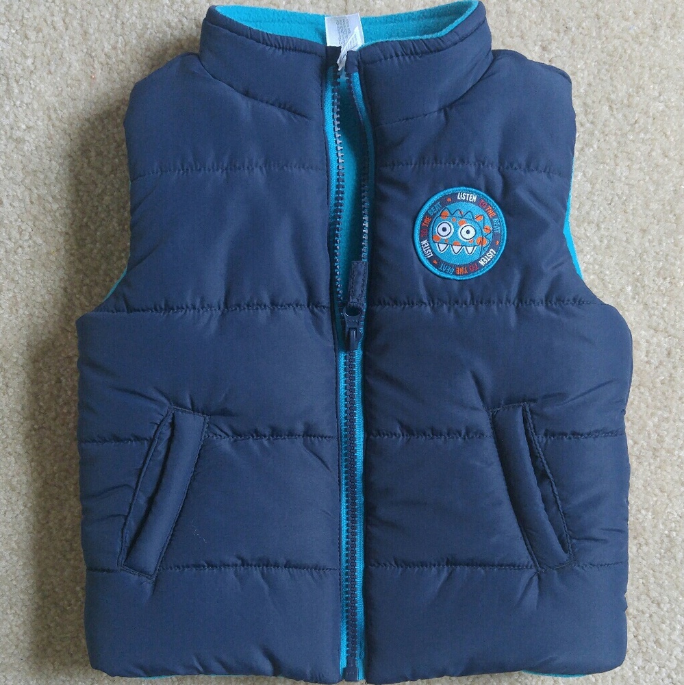 NWOT "Baby Club" European puffy vest, 2T